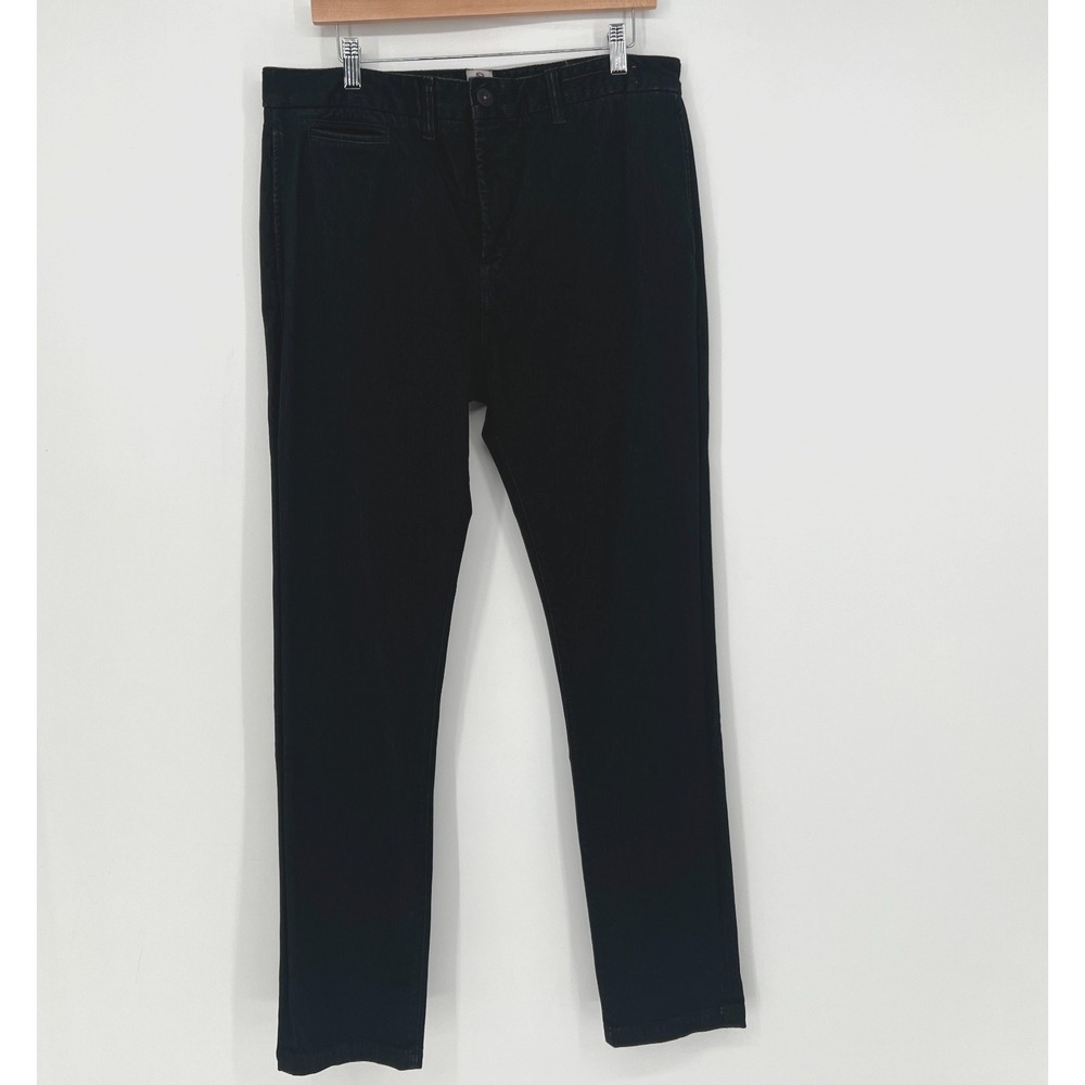 Hiroshi Kato Axe Slim Chino Pants Mens 34 Black Classic Simple Elevated Basic